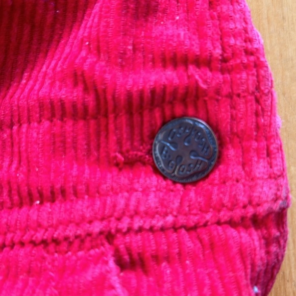 Oshkosh vestback Red Corduroy carpenter Overalls - Picture 3 of 8